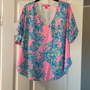 Lilly Pulitzer Pink & Blue Casden Style 002553, Size L